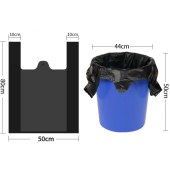 150pcs Thickened Black Large Kitchen Trash Bags, Handheld Vest Style, Bulk Wholesale Direct from Manufacturer, Starch-Based Material