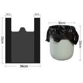 150pcs Thickened Black Large Kitchen Trash Bags, Handheld Vest Style, Bulk Wholesale Direct from Manufacturer, Starch-Based Material