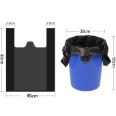 150pcs Thickened Black Large Kitchen Trash Bags, Handheld Vest Style, Bulk Wholesale Direct from Manufacturer, Starch-Based Material