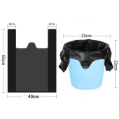 150pcs Thickened Black Large Kitchen Trash Bags, Handheld Vest Style, Bulk Wholesale Direct from Manufacturer, Starch-Based Material