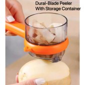 Dual-Blade Peeler with Storage Container